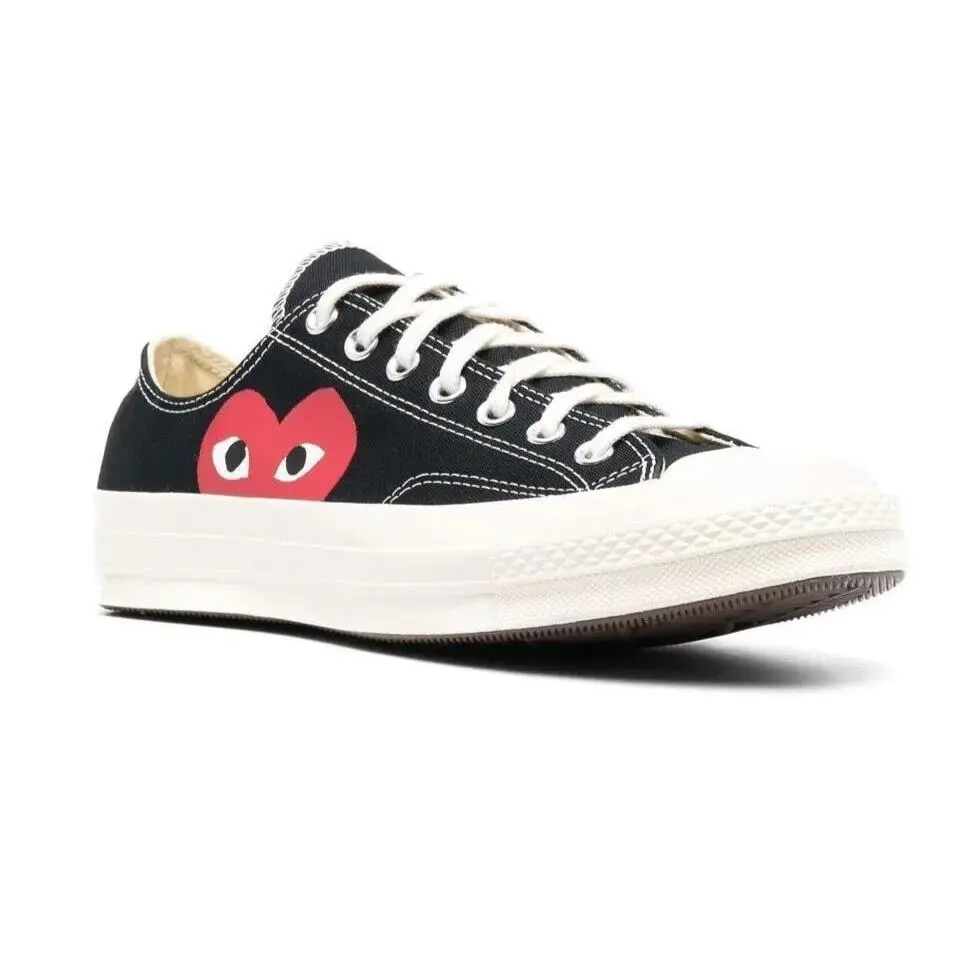 Play x Converse D3902 Black Unisex Chuck Lace Up Sneakers Size M8 L10