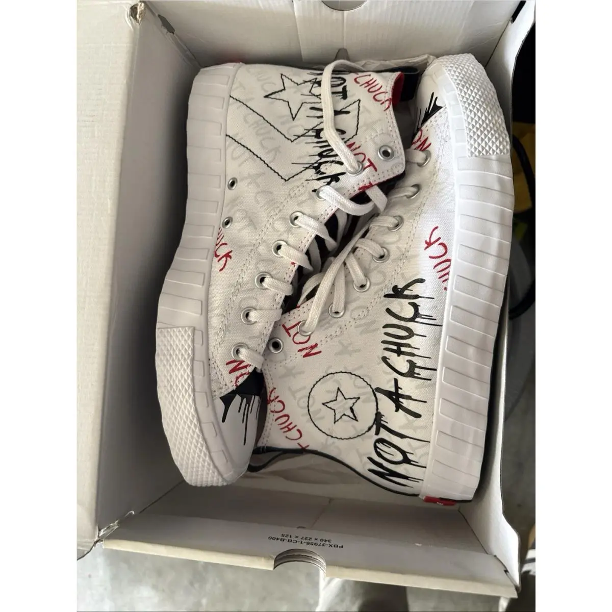 Converse All-star hi Not A Chuck A017656 White Red Black Drip
