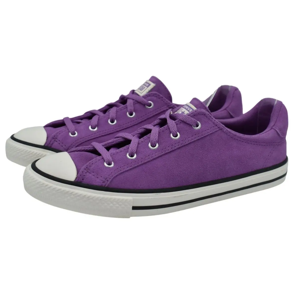 Women Size 7 Chuck Taylor All Star Purple Dainty Suede Lace Up Sneakers by Converse