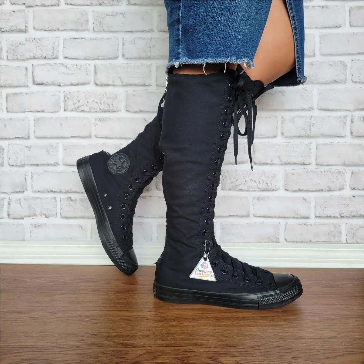 Converse Chuck Taylor Xxhi Sz 10.5 Womens Knee-high Boots Shoes Black A12325C
