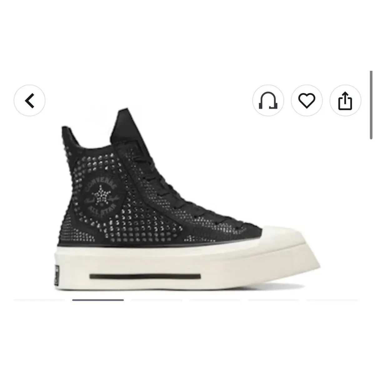Swarovski x  Chuck 70 De Luxe Squared High Crystals W Size 9 by Converse