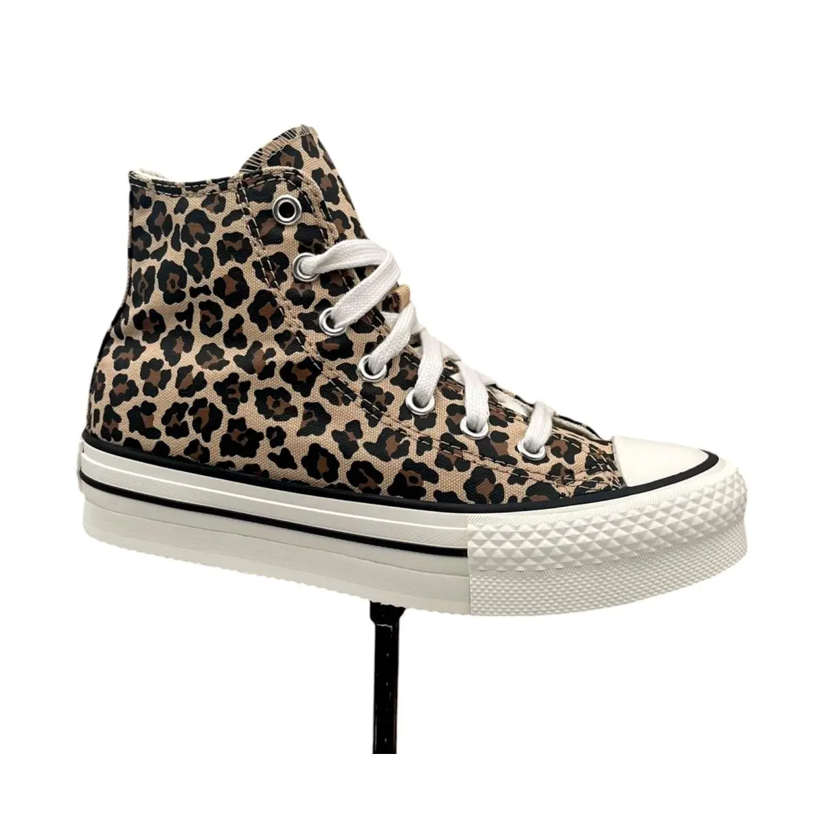 Chuck Taylor Lift Youth Girls High-top Sneakers Size 1 Vintage Leopard by Converse