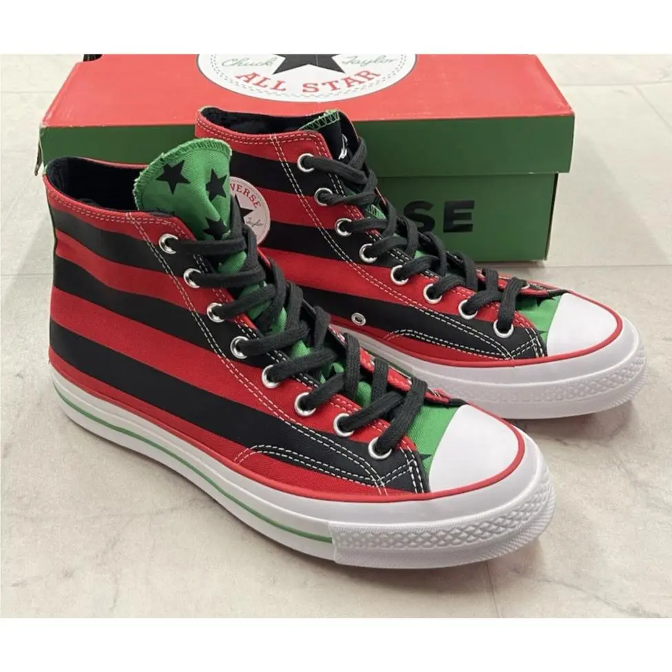 Converse x Denim Tears Chuck 70 High `pan African Flag` Sneakers Size:9M/11W