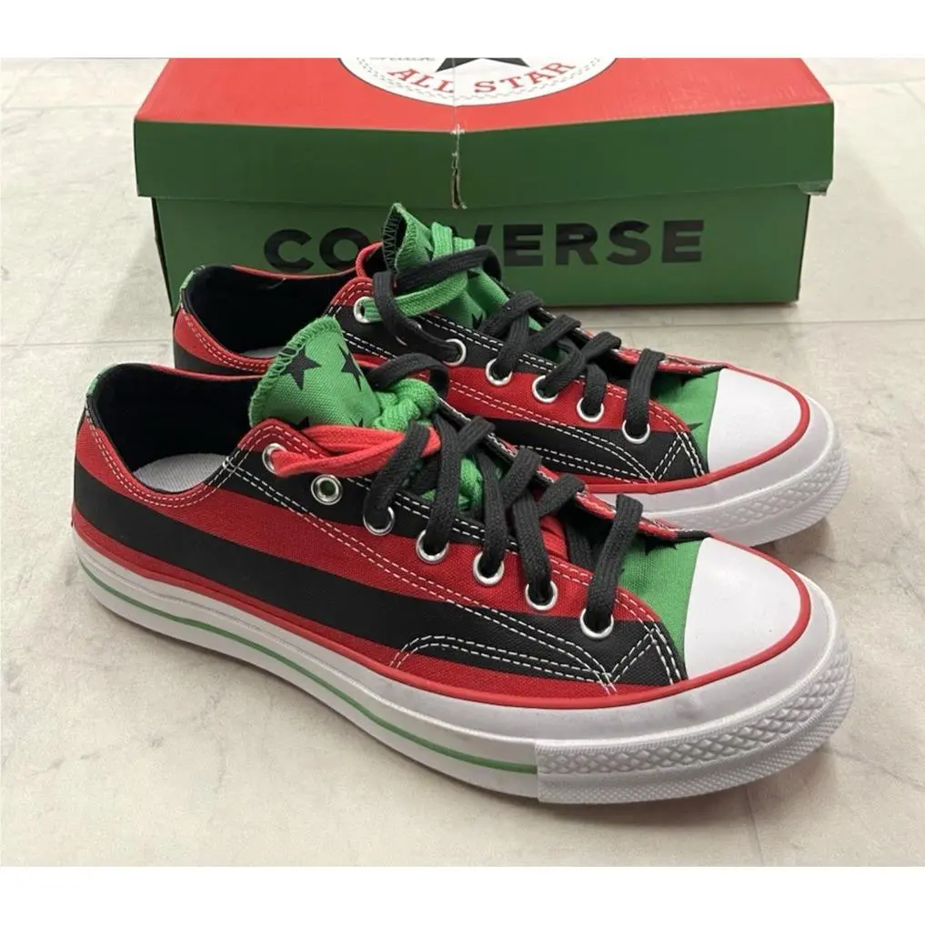 Converse x Denim Tears Chuck 70 Low `pan African Flag` Sneakers Size:10M/12W