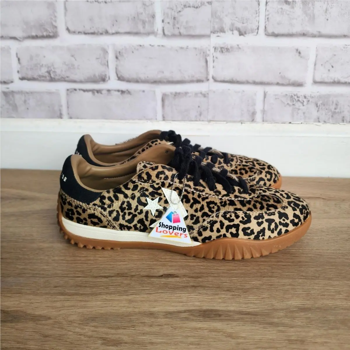 Converse Run Star Trainer Leopard Print Pony 7 Men`s Shoes Sneaker Black A19273C