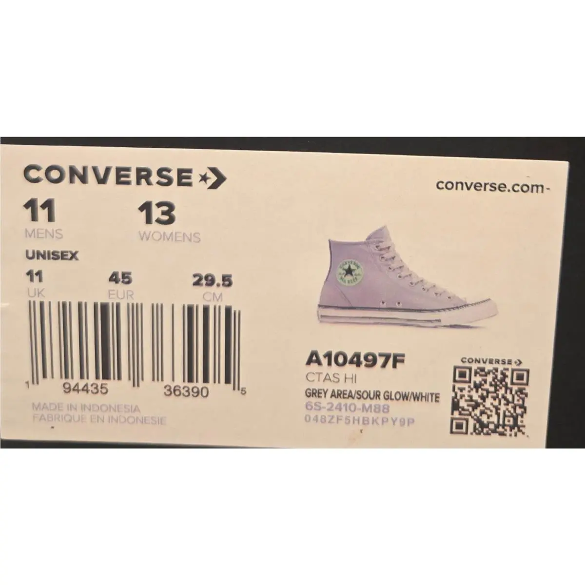 Converse shoes - Converse Chuck Taylor All Star Hi - A10497F - Grey Area/Sour Glow/White (UPC: 194435363905) 6