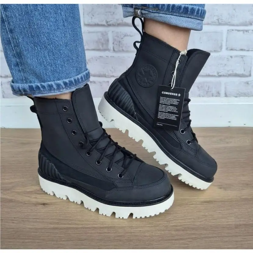 Chuck 70 Rugged Waterproof Boots Sz 9 Women Shoes Black White A14190C by Converse