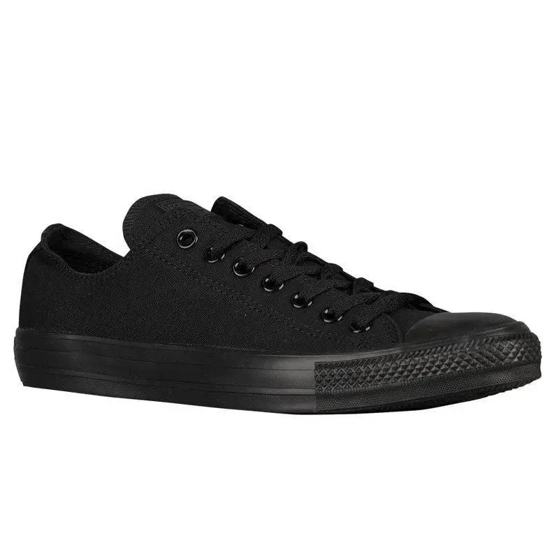 Converse Chuck Taylor All Star Low Top Sneakers Monochrome Black Canva 10W 8M