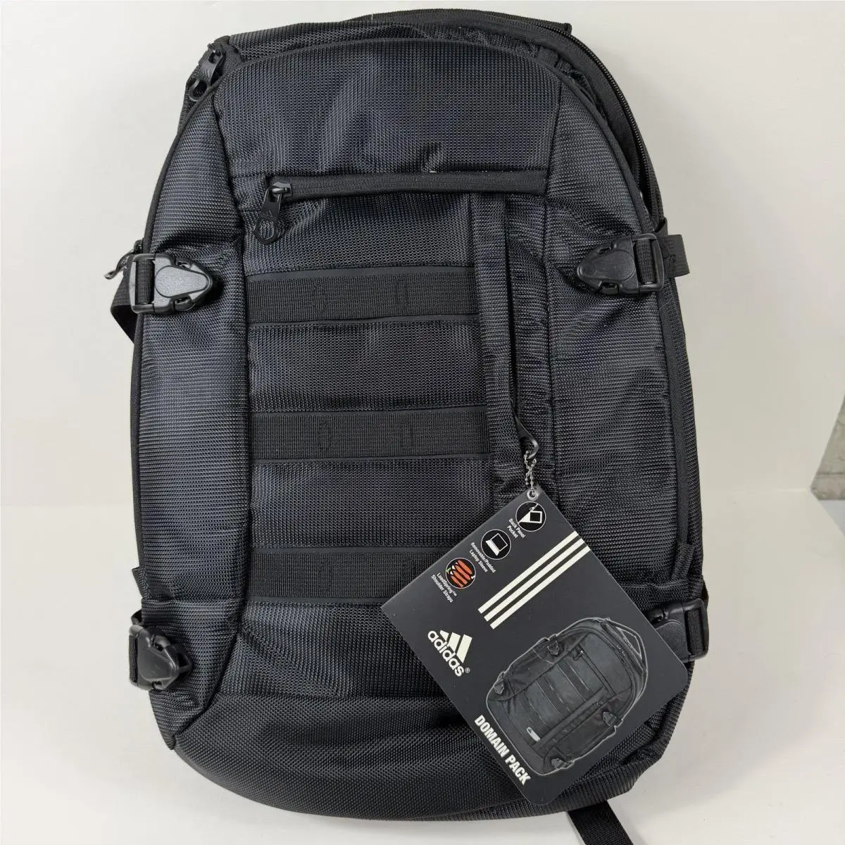 Adidas Domain II Backpack Black XL 1500 cu in Laptop Bookbag