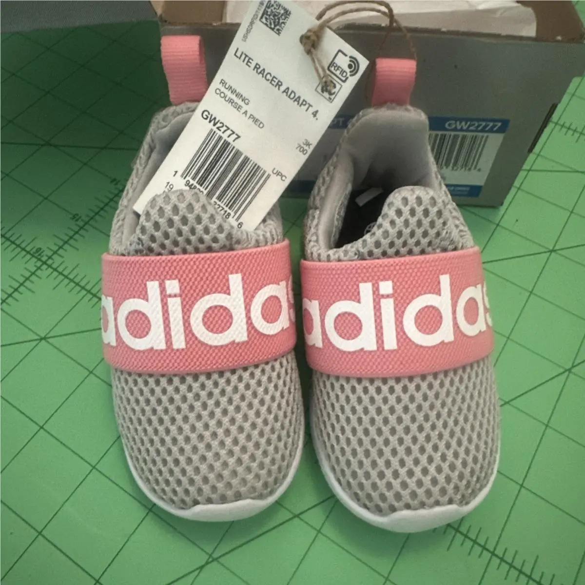 Unisex-child Lite Racer Adapt 4.0 Running Shoe Gray/super Pop 4K by Adidas
