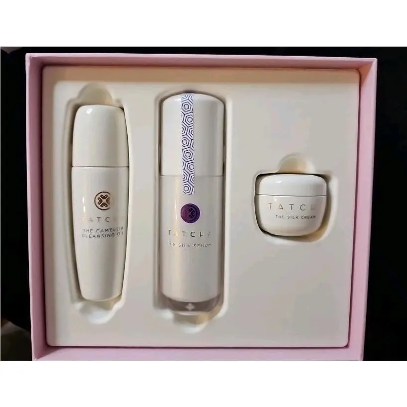 Nourishing Care Set Silk Cream Silk Serum Cleansing Oil 3 Pc Gift Kit by Tatcha