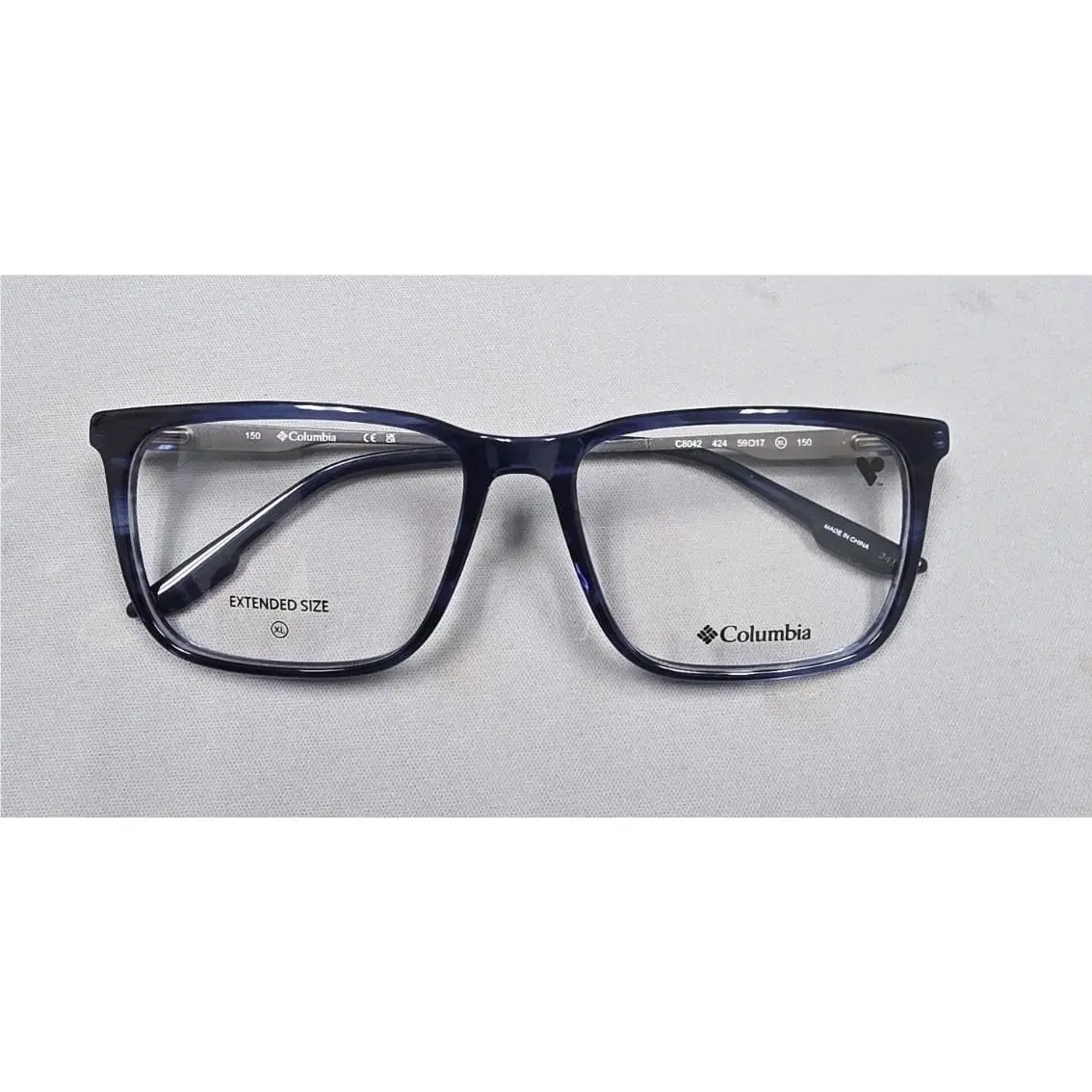 Columbia C8042 424 Navy Horn Men`s Eyeglasses Frames 59-17-150