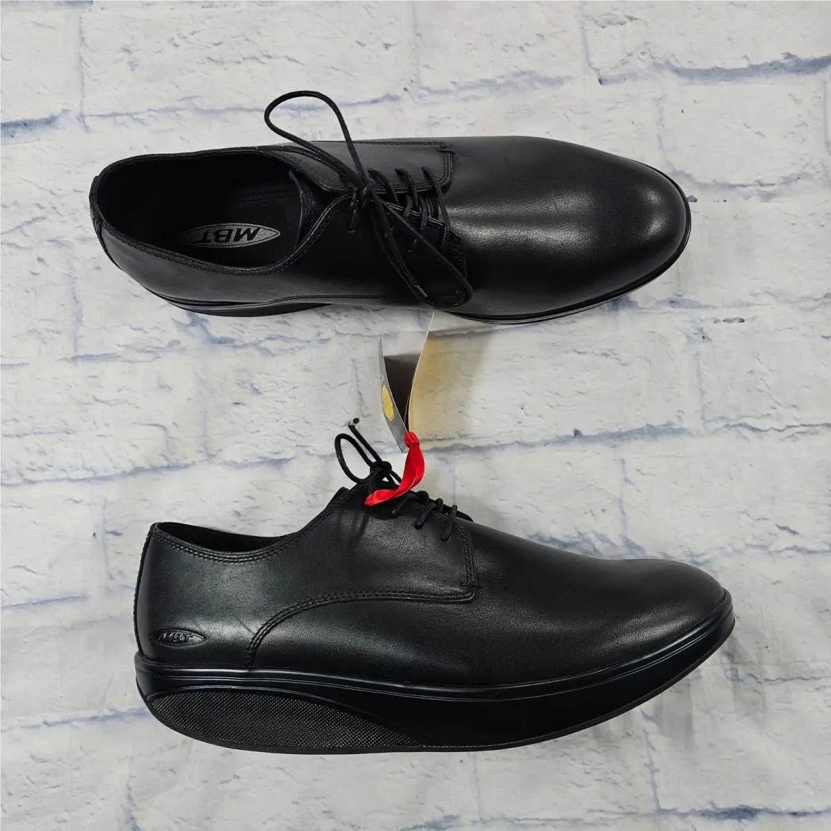 Mbt Kabisa Rocker Bottom Oxford Men 10-10.5 Black Leather Vibram XS Trek by MBT