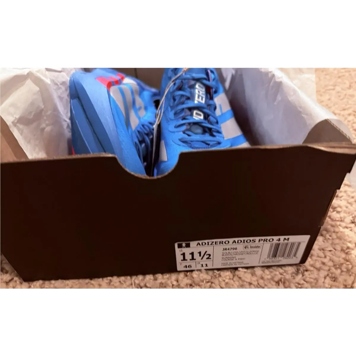 Adidas shoes - adidas Adizero Adios Pro 4 - JR4796 - Blue 4