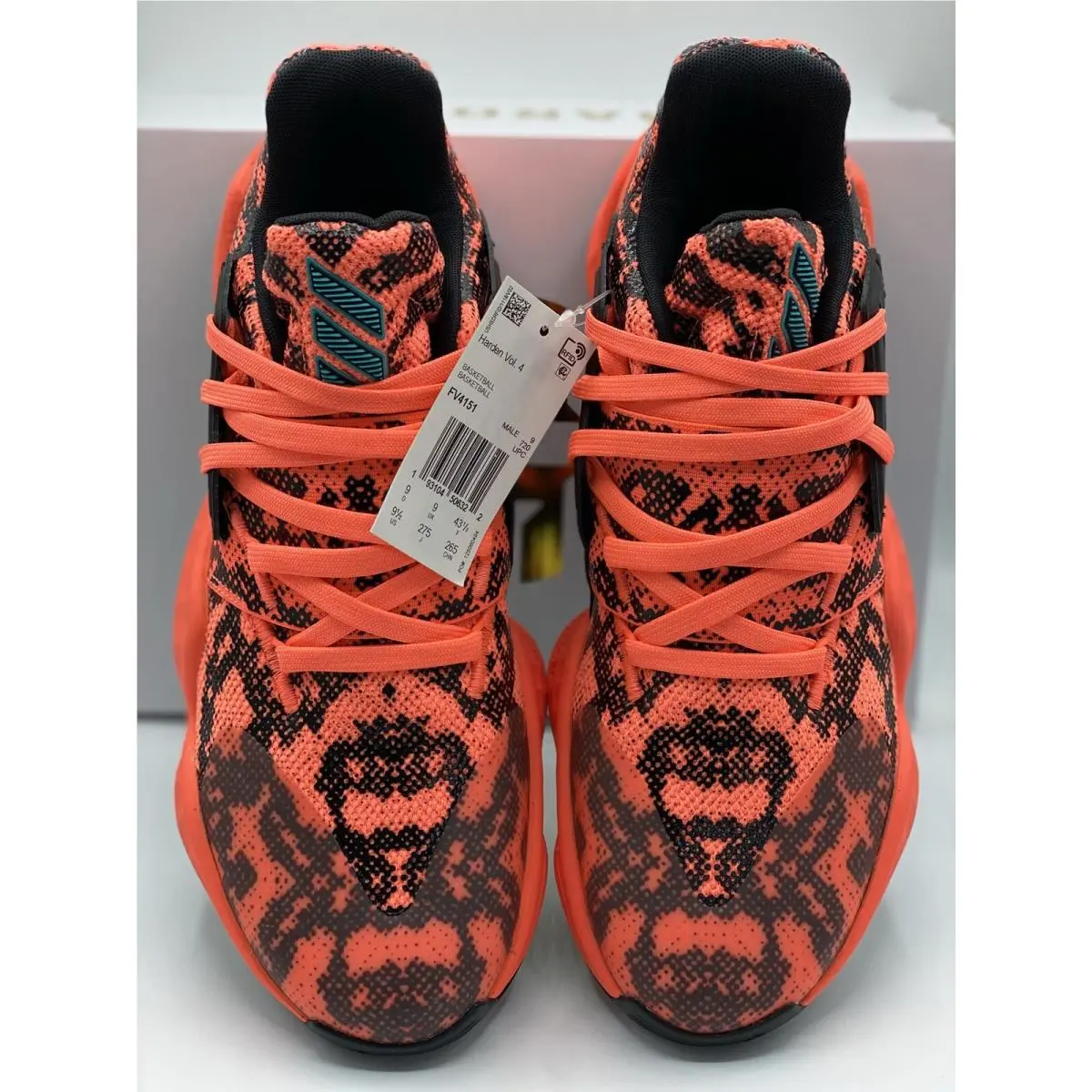 Adidas shoes - adidas Harden Vol. 4 - Harden - FV4151 - Signal Coral/Core Black/Signal Coral 5