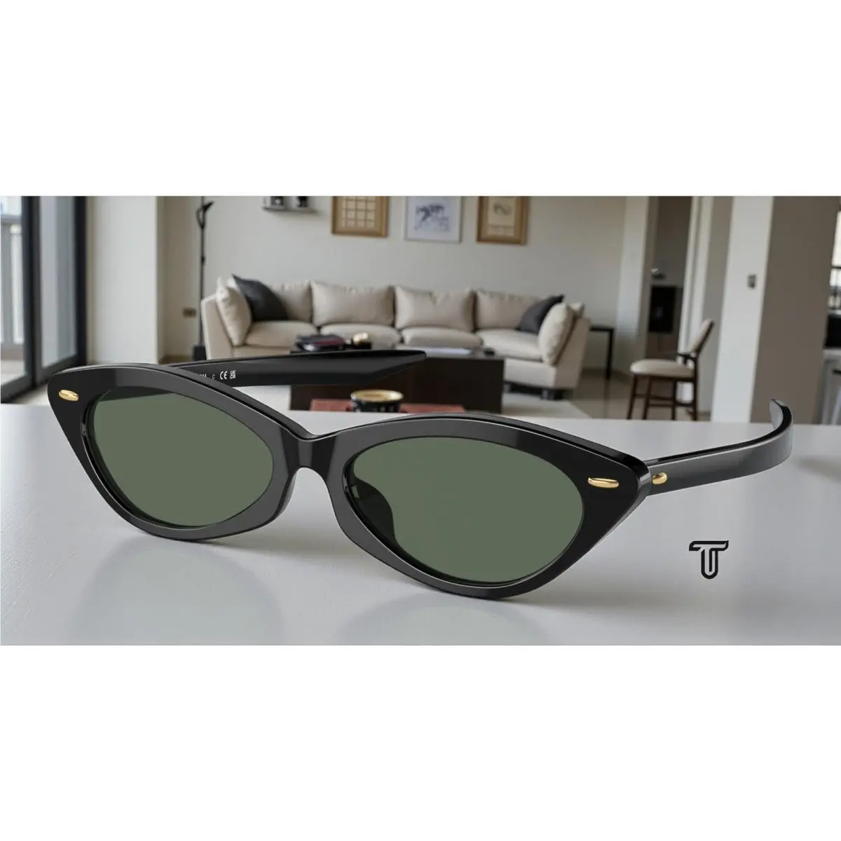 Tory Burch TY7197U 170971 Black Dark Green 53 mm Women`s Sunglasses