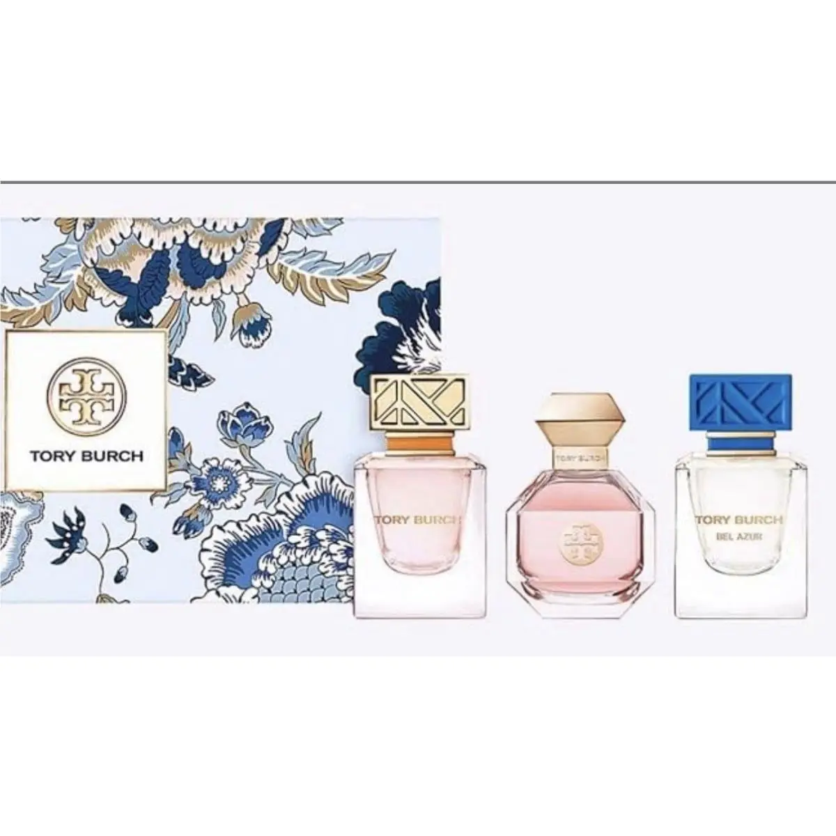 Tory Burch Deluxe Mini Coffret: Signature Edp Love Relentlessly Bel Azur 7mL x 3