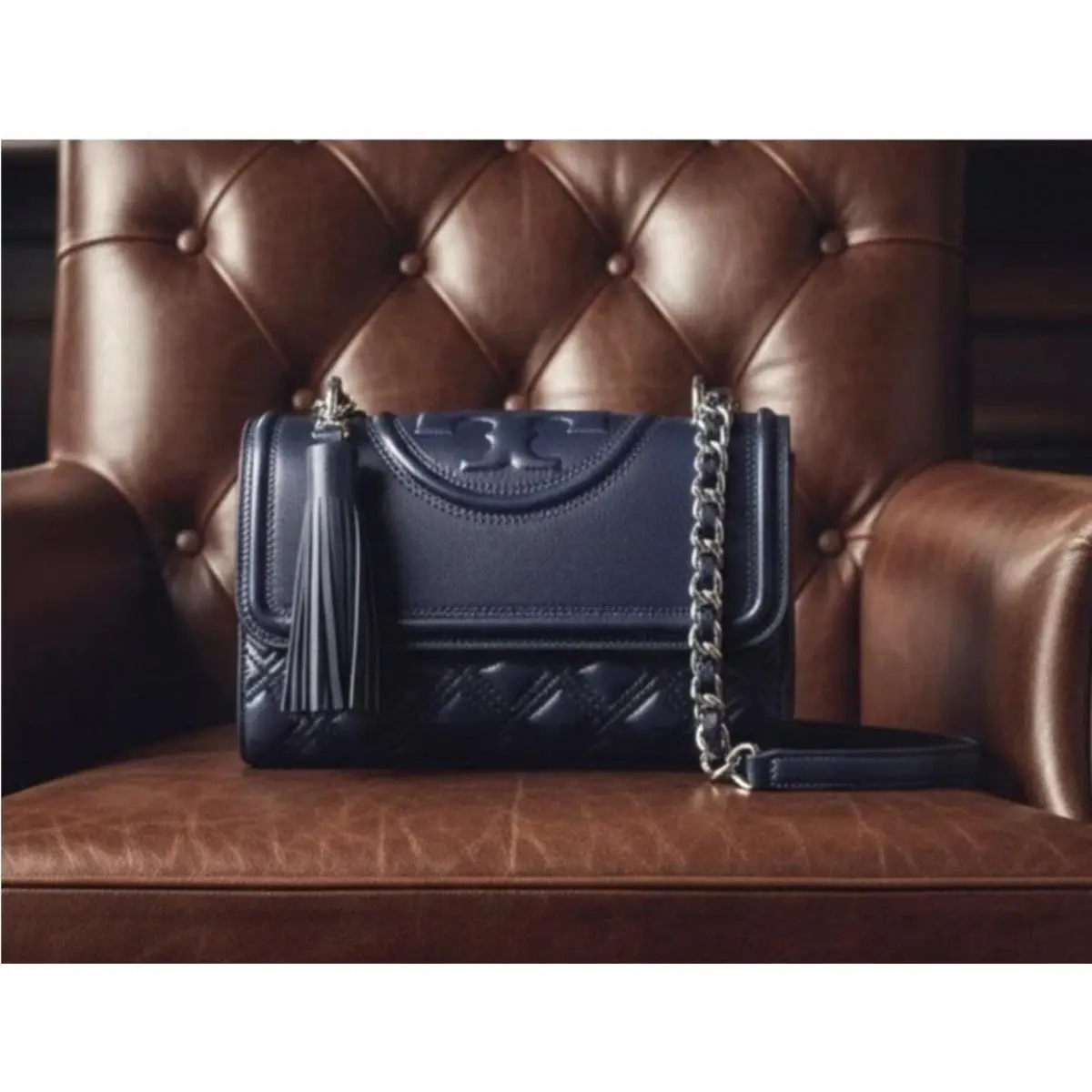 Fleming Midnight Blue Small Convertible Shoulder Bag/crossbody Bag by Tory Burch