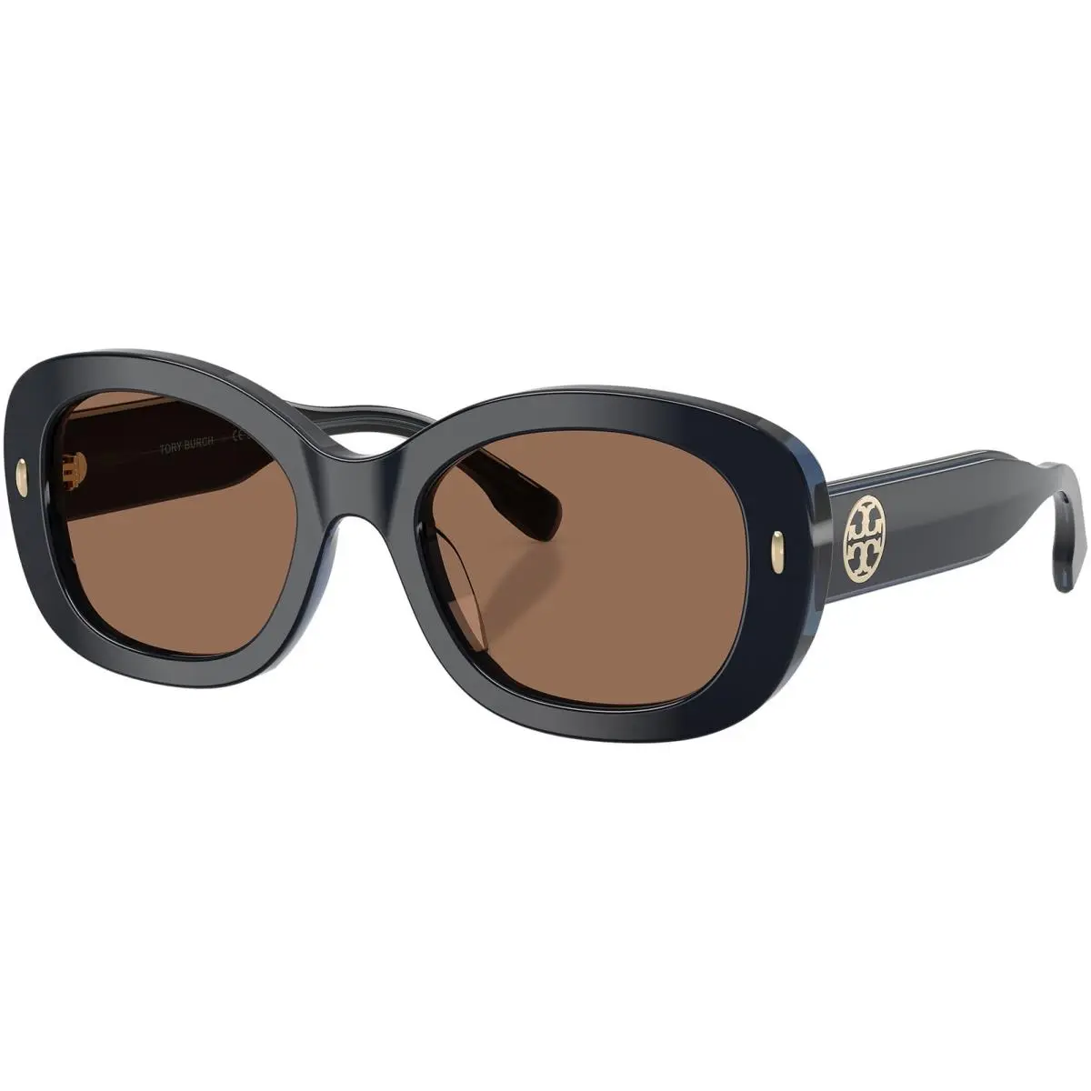 Women`s Blue Crystal Chunky Oval Sunglasses - TY7226U 205773 52 by Tory Burch