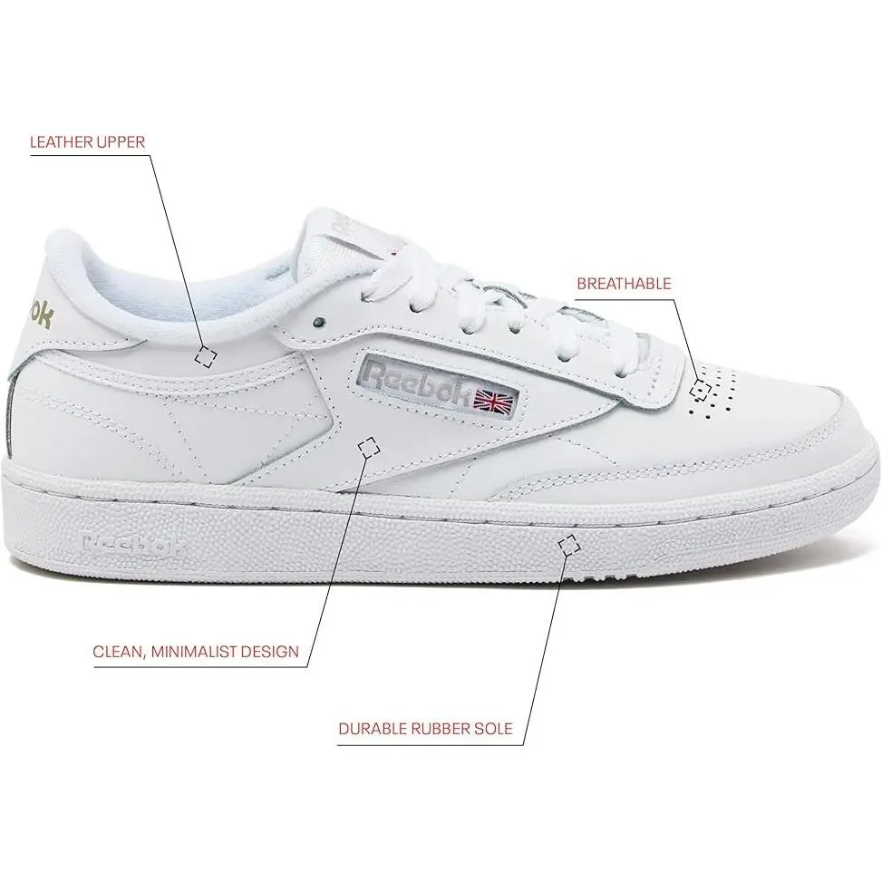 Reebok shoes - Reebok Club C 85 - Club - 100000154 - White/Gray 12