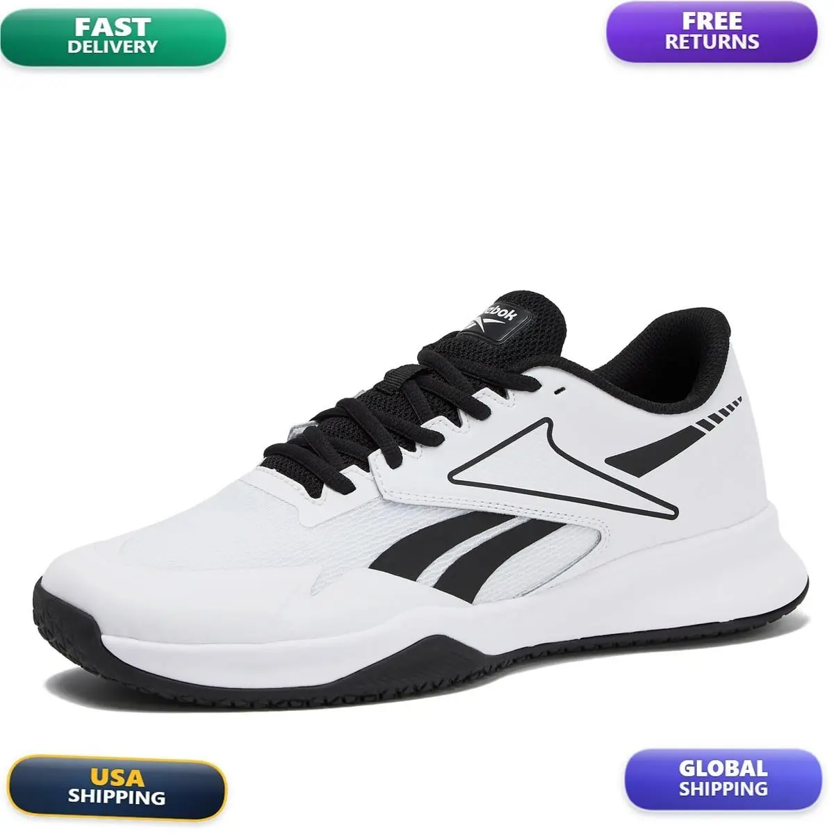 Reebok Classique Court Mens Tennis Shoes White/black 14 AR30587M