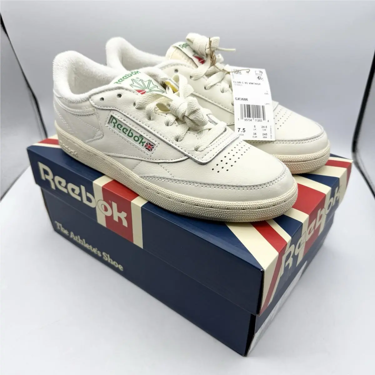 Reebok Club C 85 Vintage Womens 7.5 Shoes Sneakers Chalk Green
