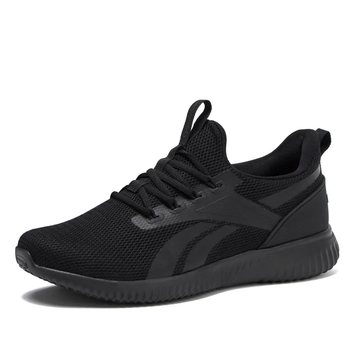 Reebok Karman Flow Slip On Mens Shoes Athletic Walking Sneakers Men - Black