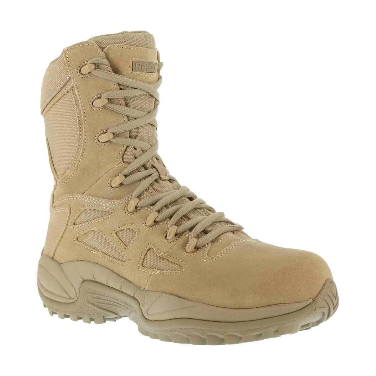 Reebok Duty Men`s Rapid Response Tactical Soft Toe 8 Boot Desert Tan - 7.5 Wide