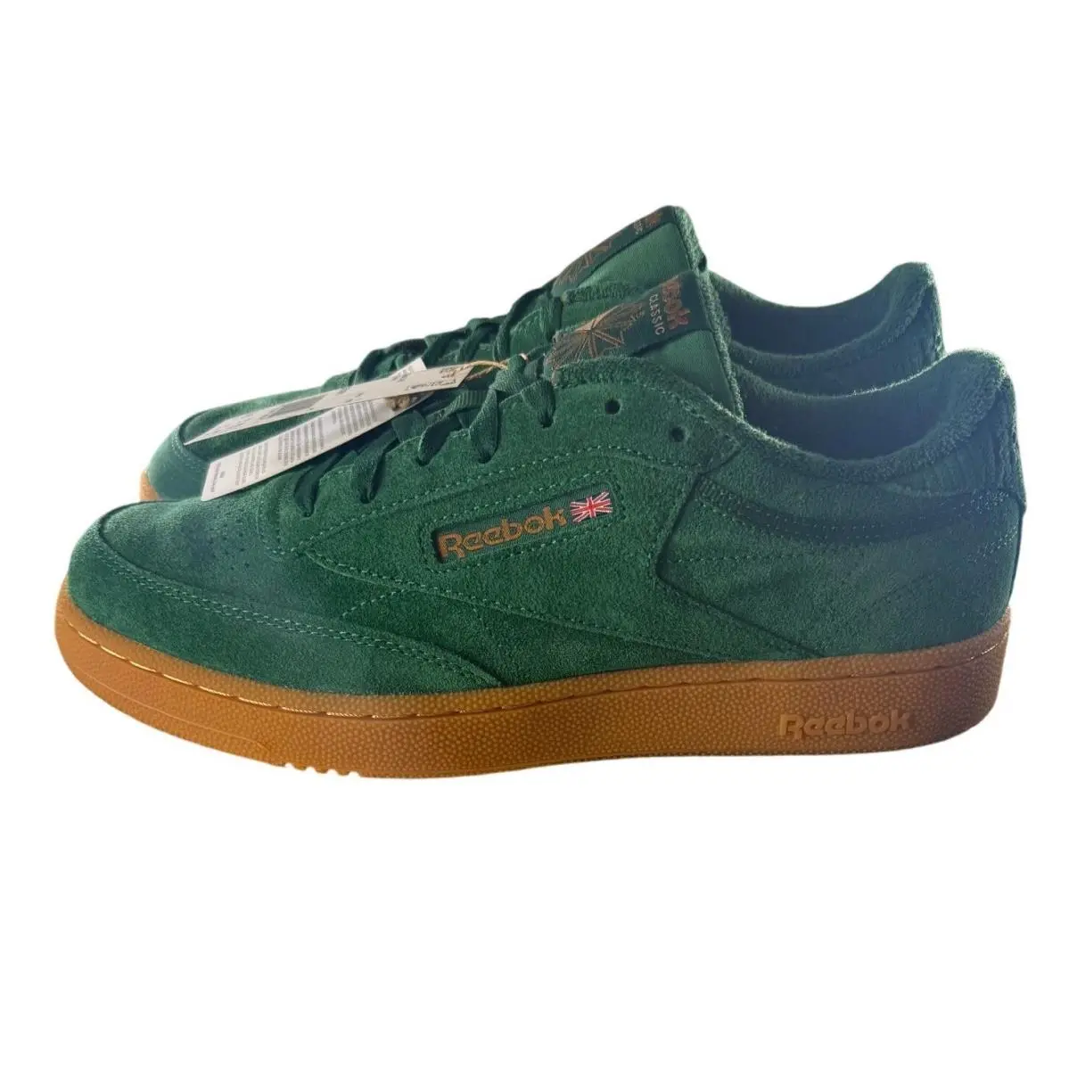 Reebok Club C 85 Tennis Sneakers Green Suede Terry Vintage Mens 8.5 GZ1871
