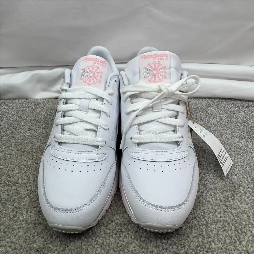 Reebok shoes - Reebok Classic Leather - Classic Leather - White/White/Pink Glow (UPC: 197323011490) 0
