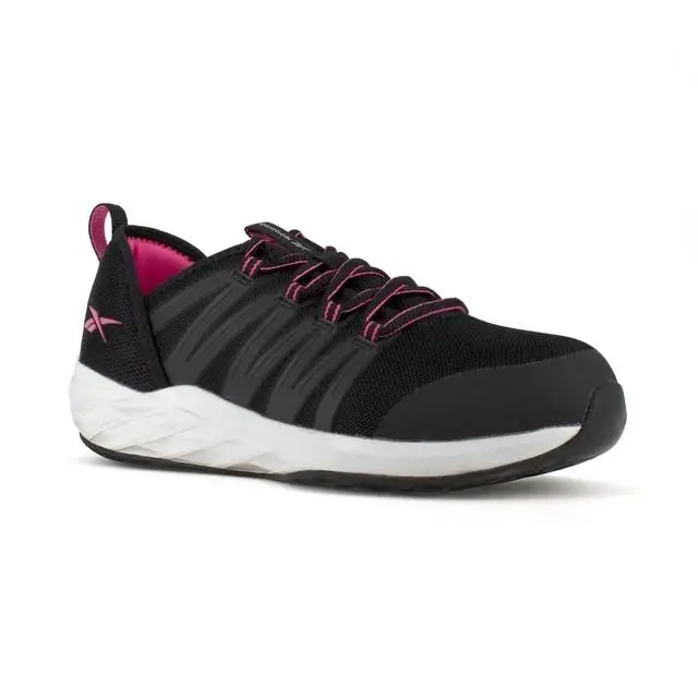 Reebok Work Women`s Astroride Steel Toe Static Dis Black and Pink - 9.5 Medium