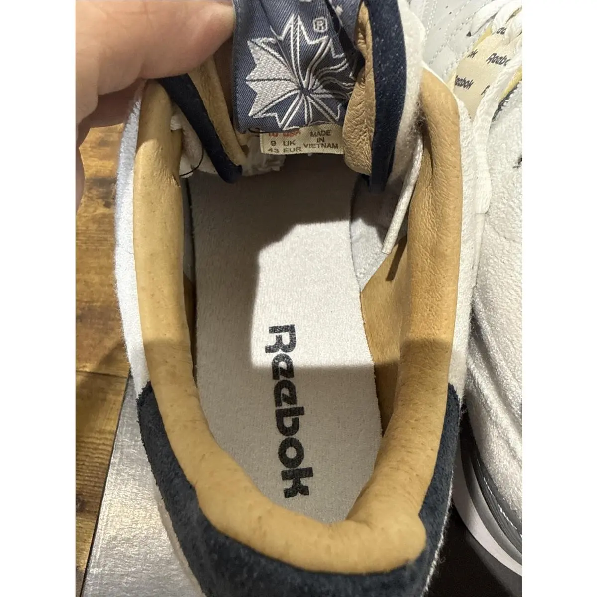 Reebok shoes - Reebok Classic Leather - Classic Leather - White, Blue, Beige, Gray 8