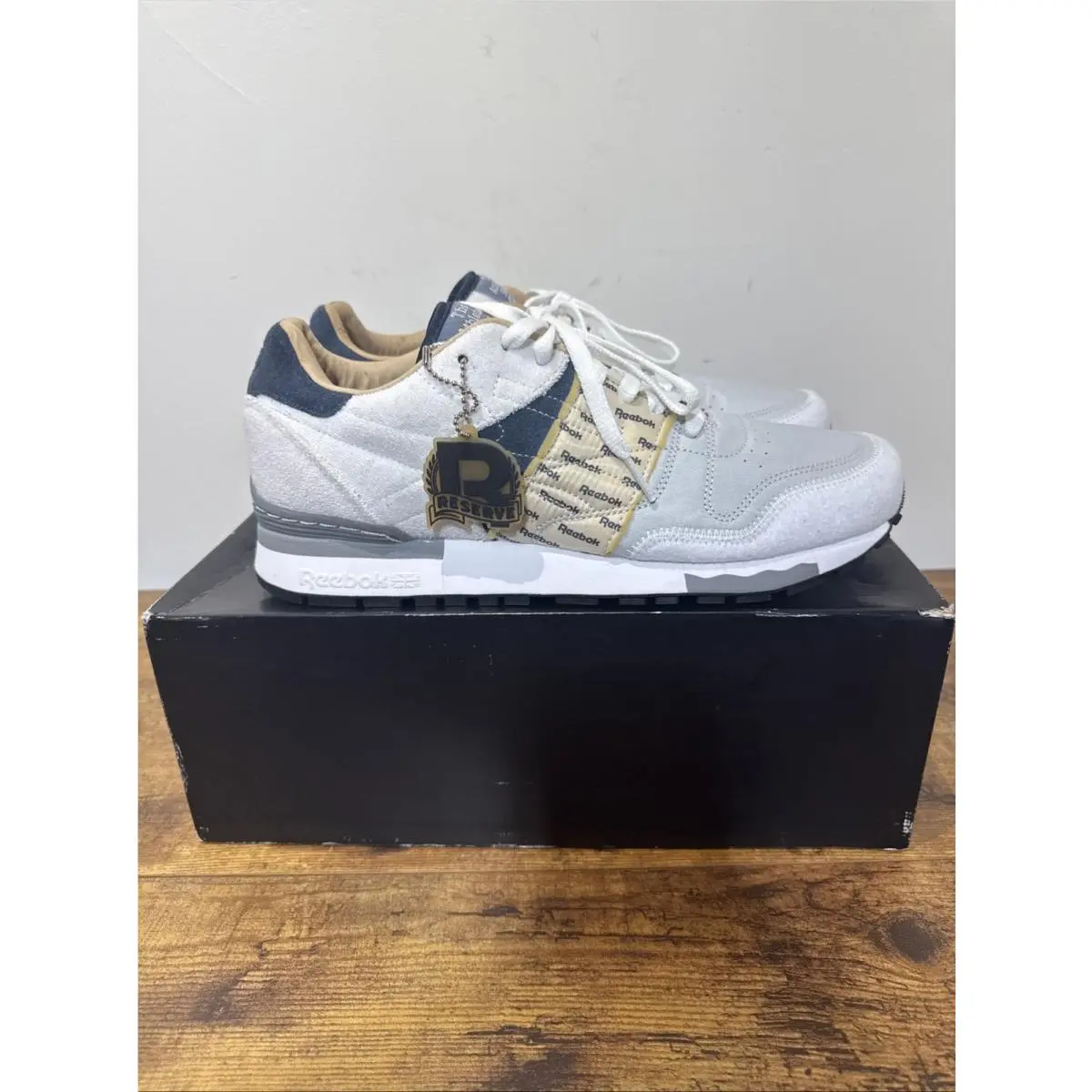 Reebok shoes - Reebok Classic Leather - Classic Leather - White, Blue, Beige, Gray 0