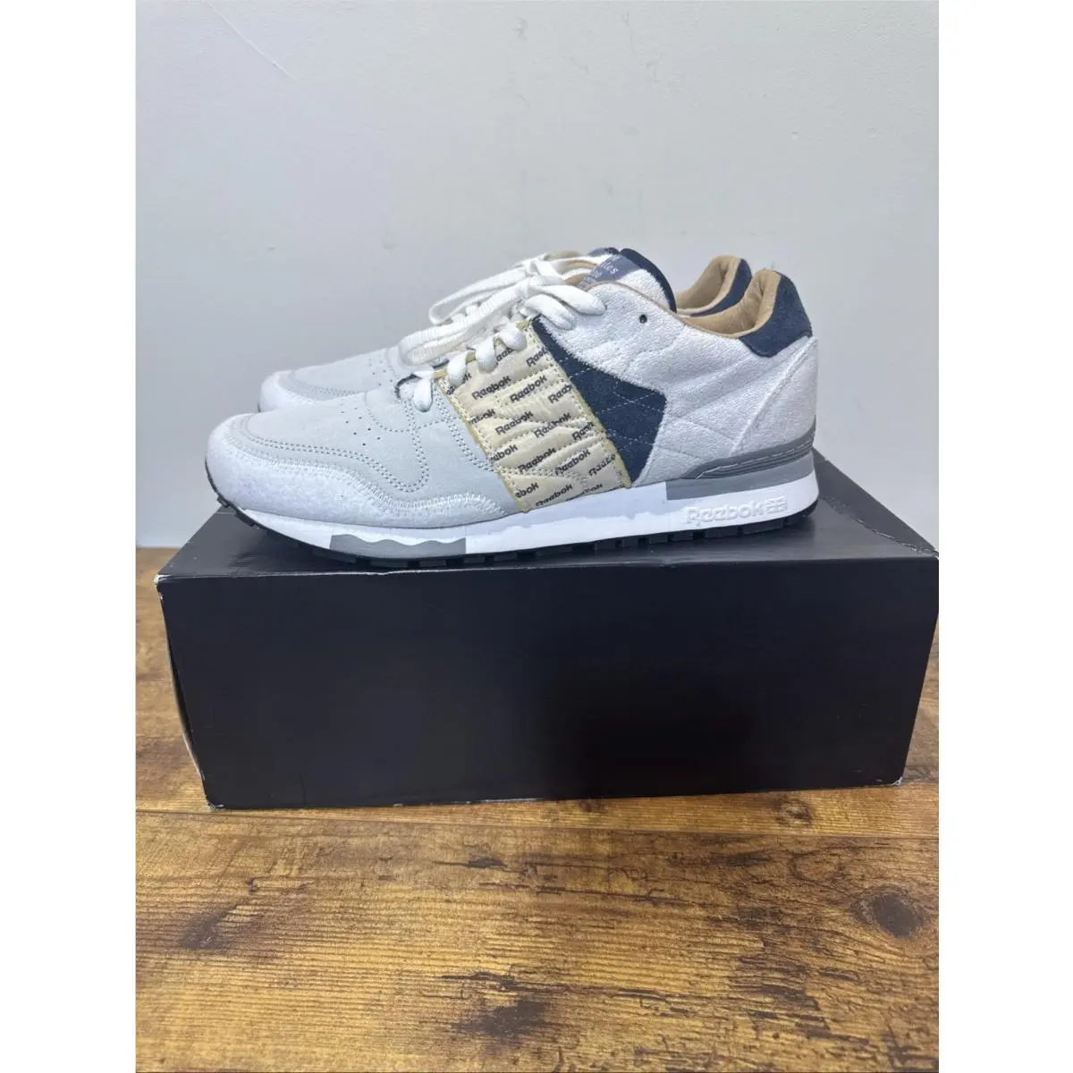 Reebok shoes - Reebok Classic Leather - Classic Leather - White, Blue, Beige, Gray 4