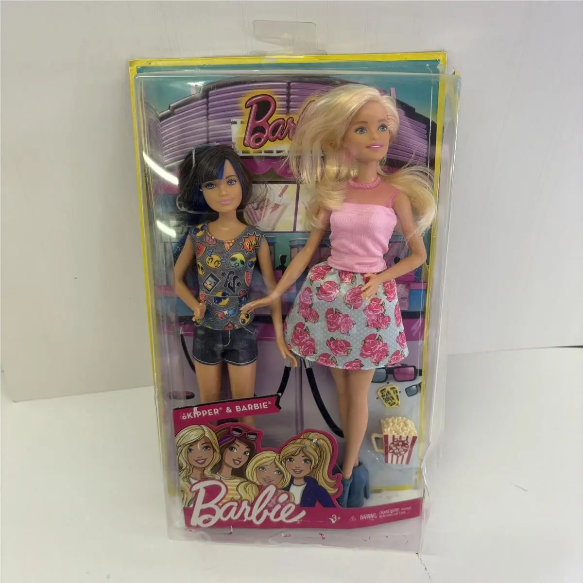 Barbie Sister`s Skipper Barbie GO TO The Movies with Popcorn 2016 DWJ65