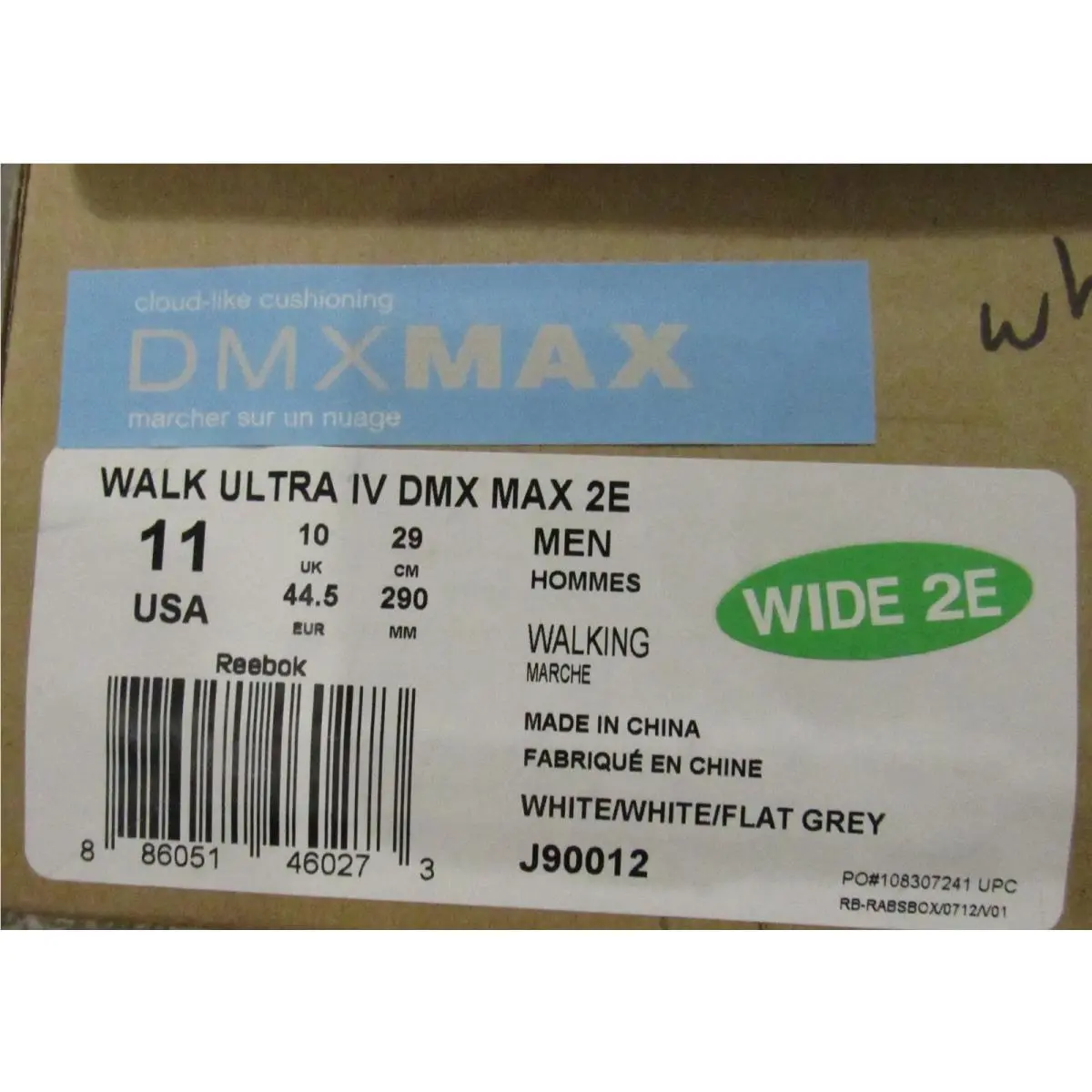 Reebok shoes - Walk Ultra IV DMX Max 2E - J90012 - White 1