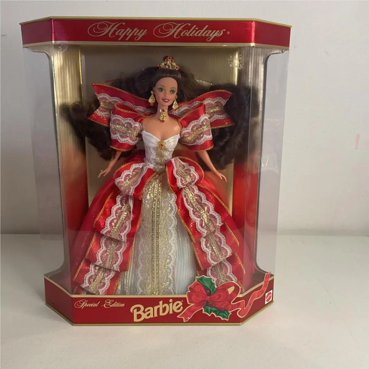 1997 Special Edition “happy Holidays” Barbie Misprint Green Eyes/ Blue Eyes