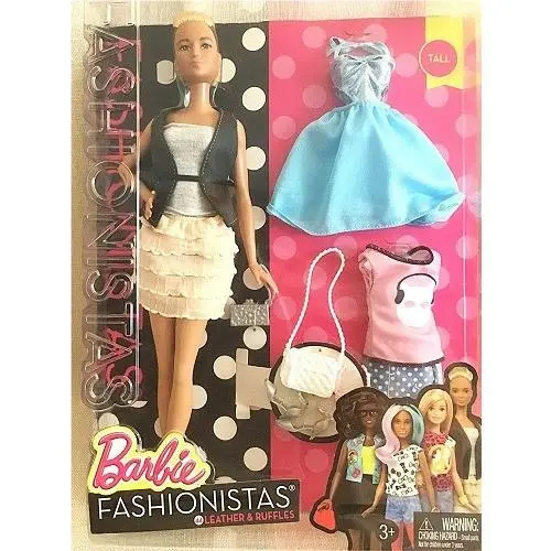 2015 Fashionistas 44 Tall Leather and Ruffles DTF07 Mattel Barbie Doll