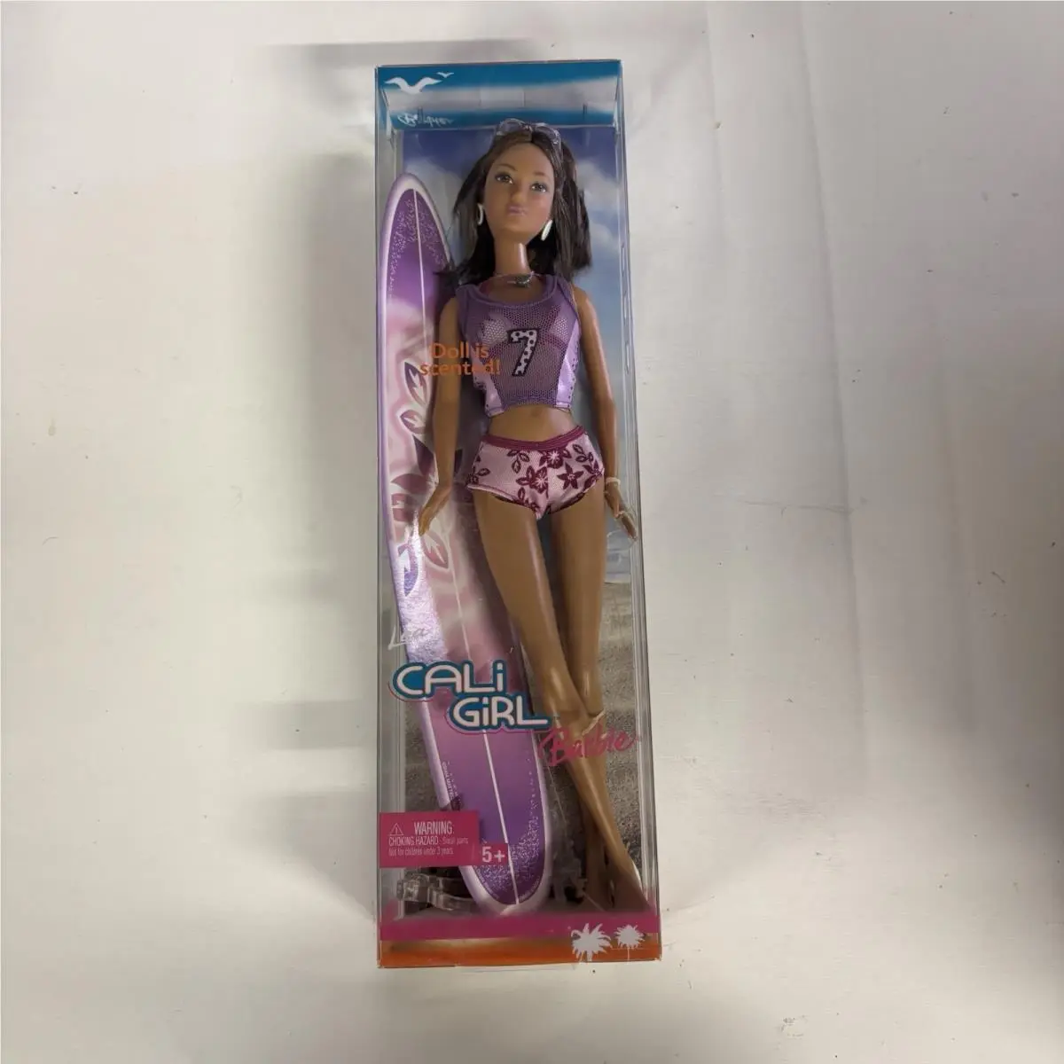 Cali Girl 2004 Barbie Doll Lea Purple Surfer Swimsuit 12”Doll