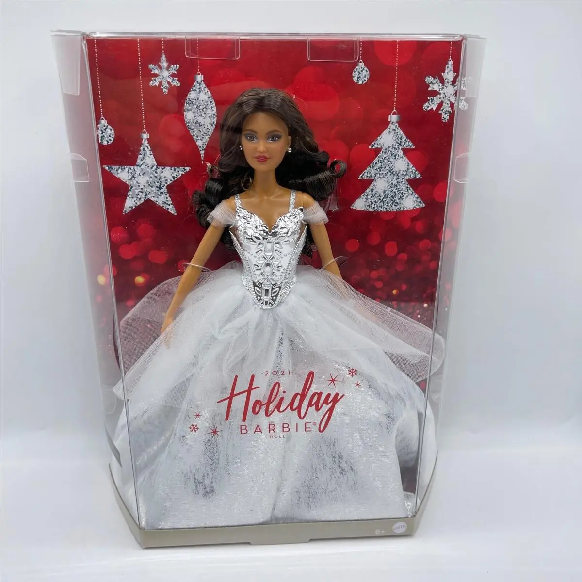 Barbie Signature 2021 Holiday Collector Doll Brunette Curly Hair