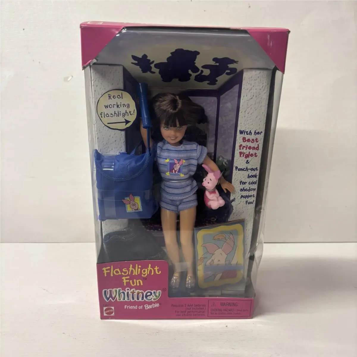 Vintage 1997 Whitney Friend Of Barbie Flashlight Fun with Piglet
