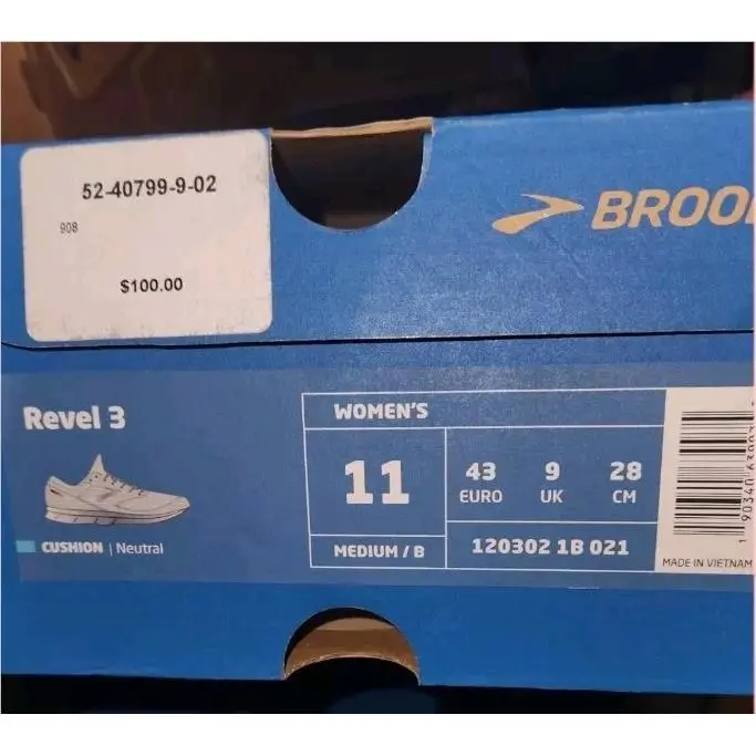 Brooks shoes - Brooks Revel 3 - Revel - 1203021B054 - Gray 7