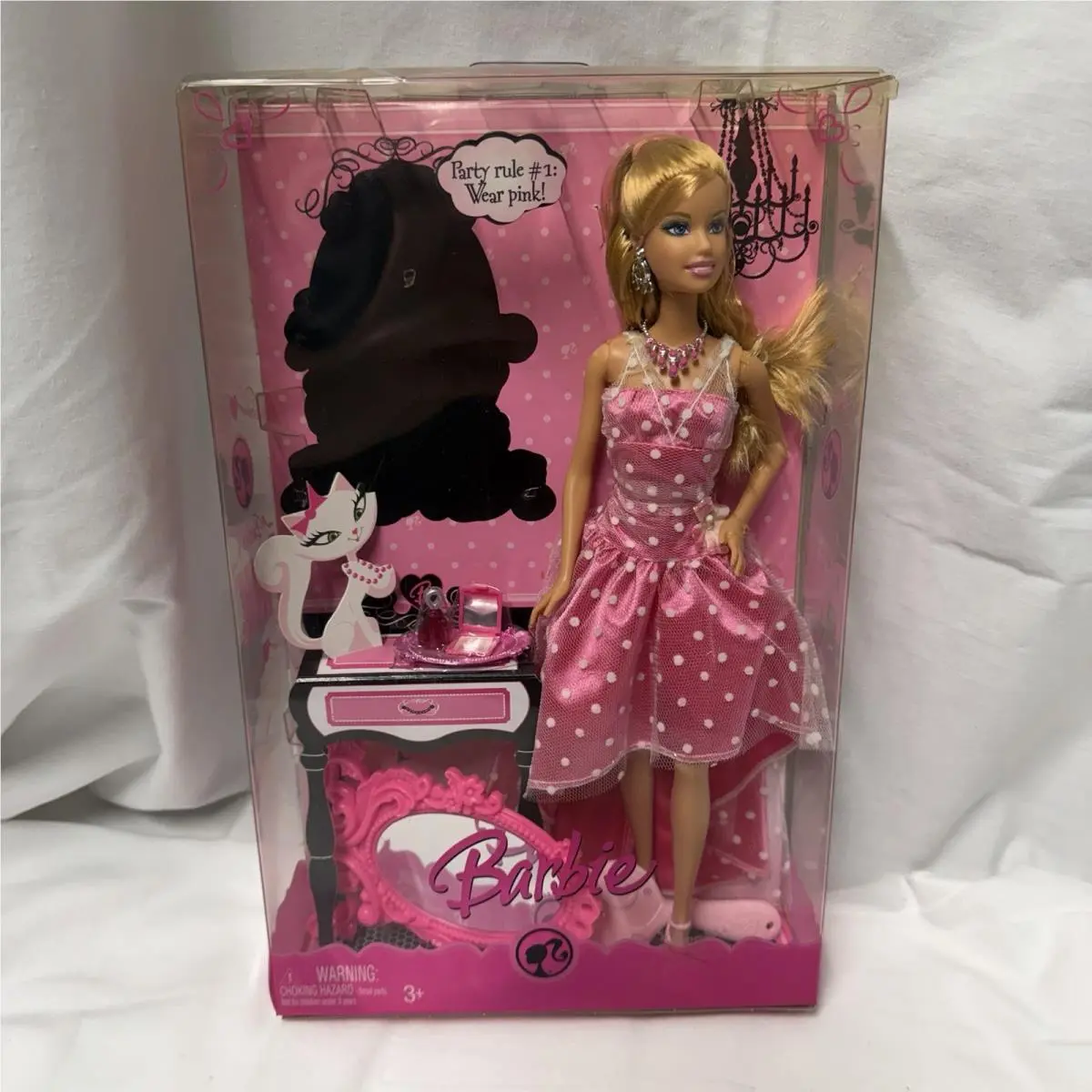 Mattel Color Your World Pink Barbie Polka Dot Dress 2008 N6180