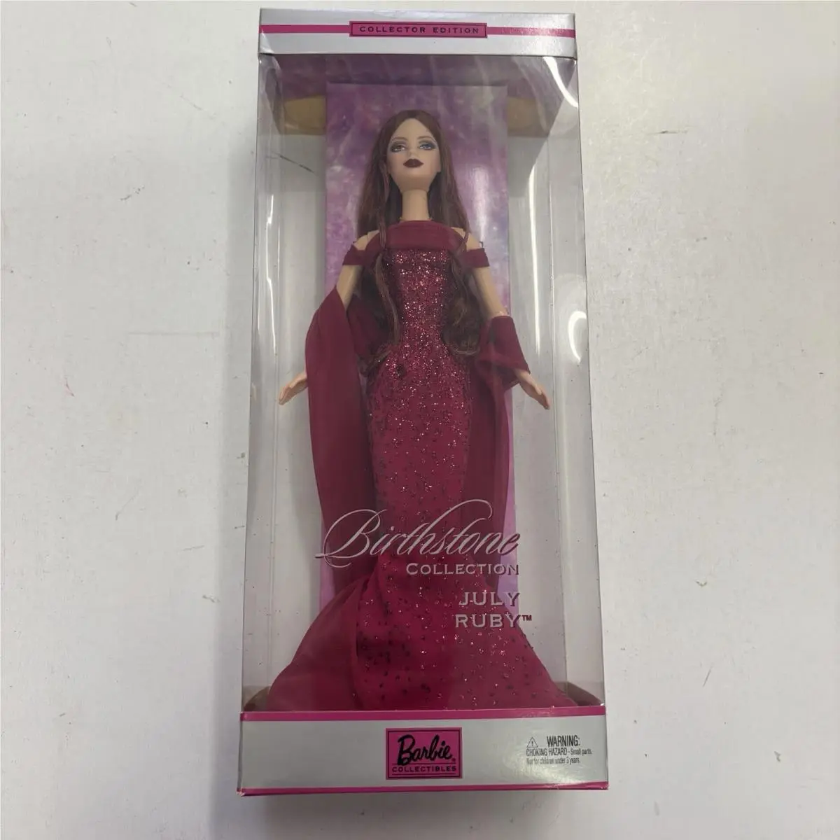 Birthstone Collection July Ruby Barbie Doll Nrfb 2002 Collector Edition