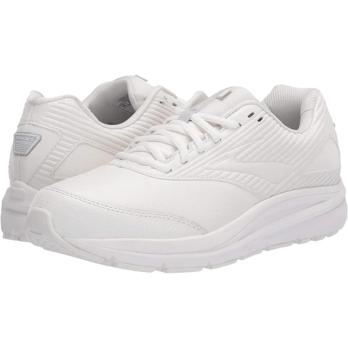 Brooks D5759 Womens White Leather Addiction Walker 2 Sneakers Size 11.5 M