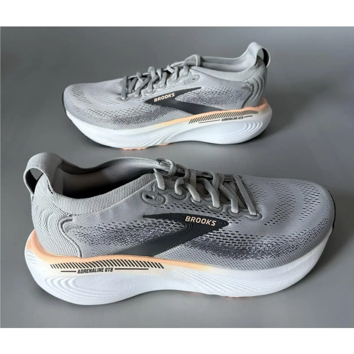 Brooks shoes - Brooks Adrenaline GTS 25 - Adrenaline GTS - Grey/Blackened Pearl/Coral (UPC: 0195394666014) 0
