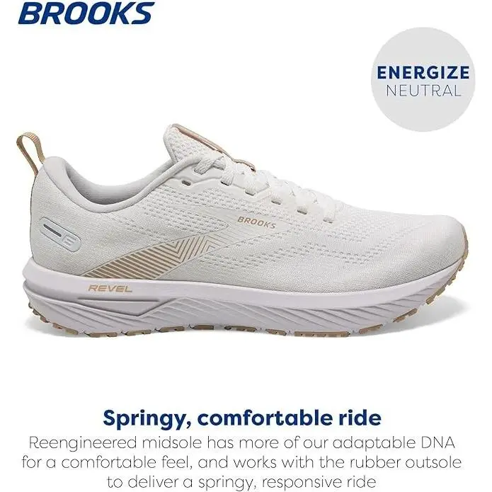 Brooks shoes - Brooks Revel 6 - Revel - White (UPC: 195394384420) 4