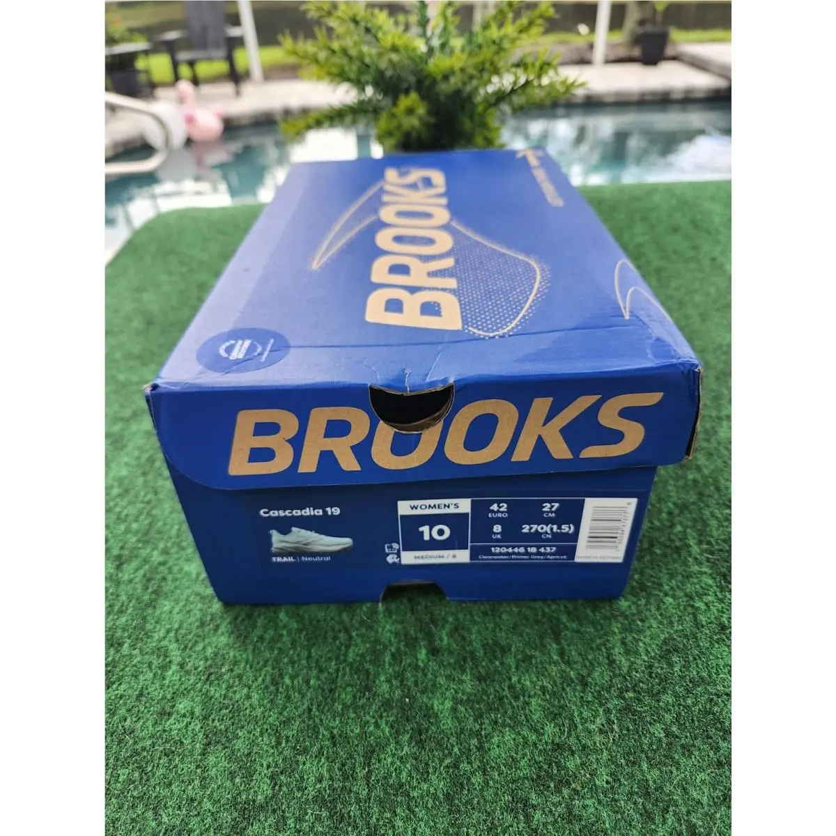 Brooks shoes - Brooks Cascadia 19 - Cascadia - 120446-1B-437 - Clearwater/Primer Grey/Apricot 12