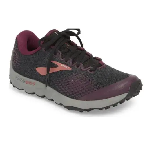 Brooks Womens Size 7.5 Black Puregrit 7 Trail Running Shoes D4885