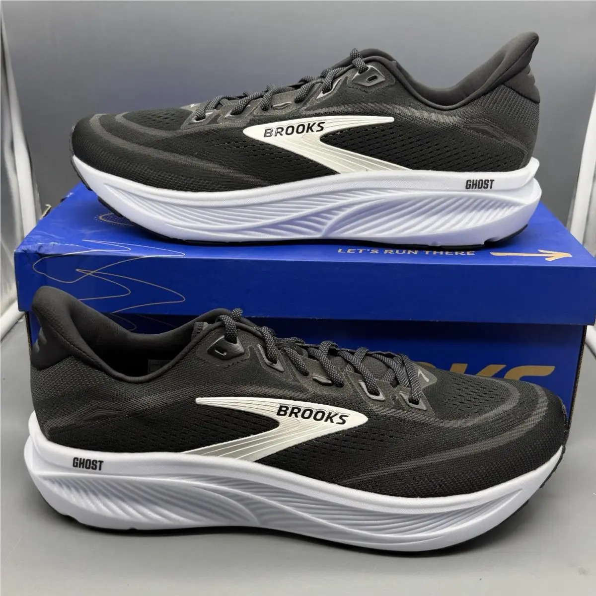 Brooks Ghost 18 Men’s Size 12.5 D Running Training Gym Shoes Black White